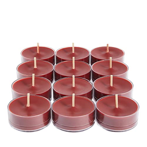 PartyLite Set of 12 Black Cherry and Deep Plum Aromatherapy Scented Tea Lights Candles Gift Set Up to 4 to 6 Hours Burn