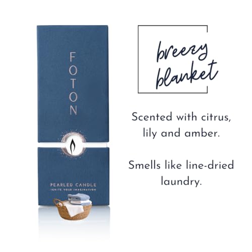 Foton Pearled Candle Multi-Pack (2 x 18 Oz) Breezy Blanket Fresh Scented Non Toxic Luxury Long Lasting Powder Candles
|