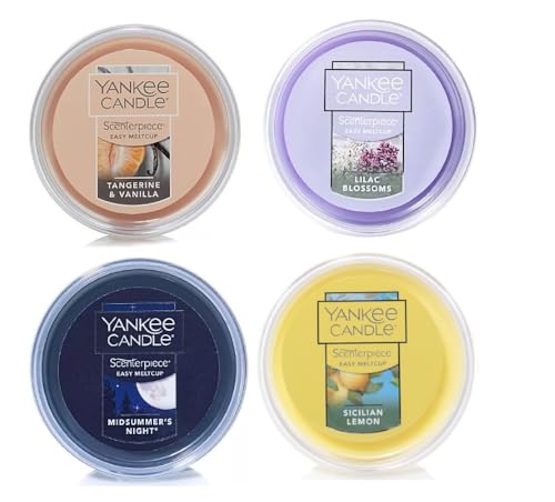 Yankee Candle Easy Melt Cups Core Scent Refills for Scenterpiece — Assorted 4 Pack - |2 oz Each