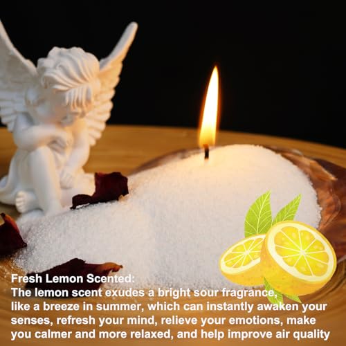 Aufien White Fresh Lemon Scented DIY Bead Powder Sand Wax Candle Refillable for Handmade Decorations
Aufien Non Toxic Wh
