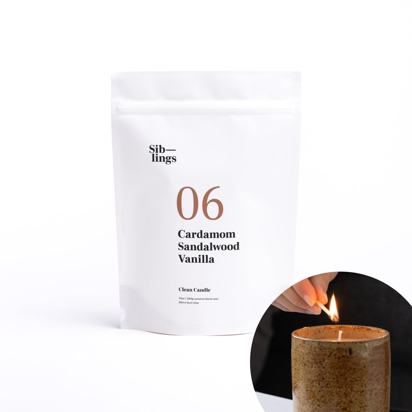 Siblings Essentials No 06 Cardamom Sandalwood Vanilla DIY Candle Refill Kit
| Eco-Friendly No 06 Cardamom Sandalwood Va