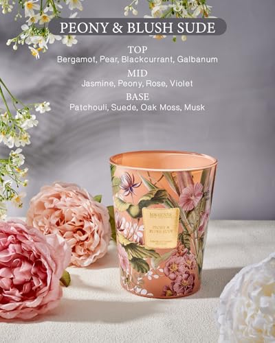 Soy Scented Candles Peony & Blush Sude Non Toxic Natural Spring Candles 35oz 150 Hours Long Lasting Slow Burning  
Natur