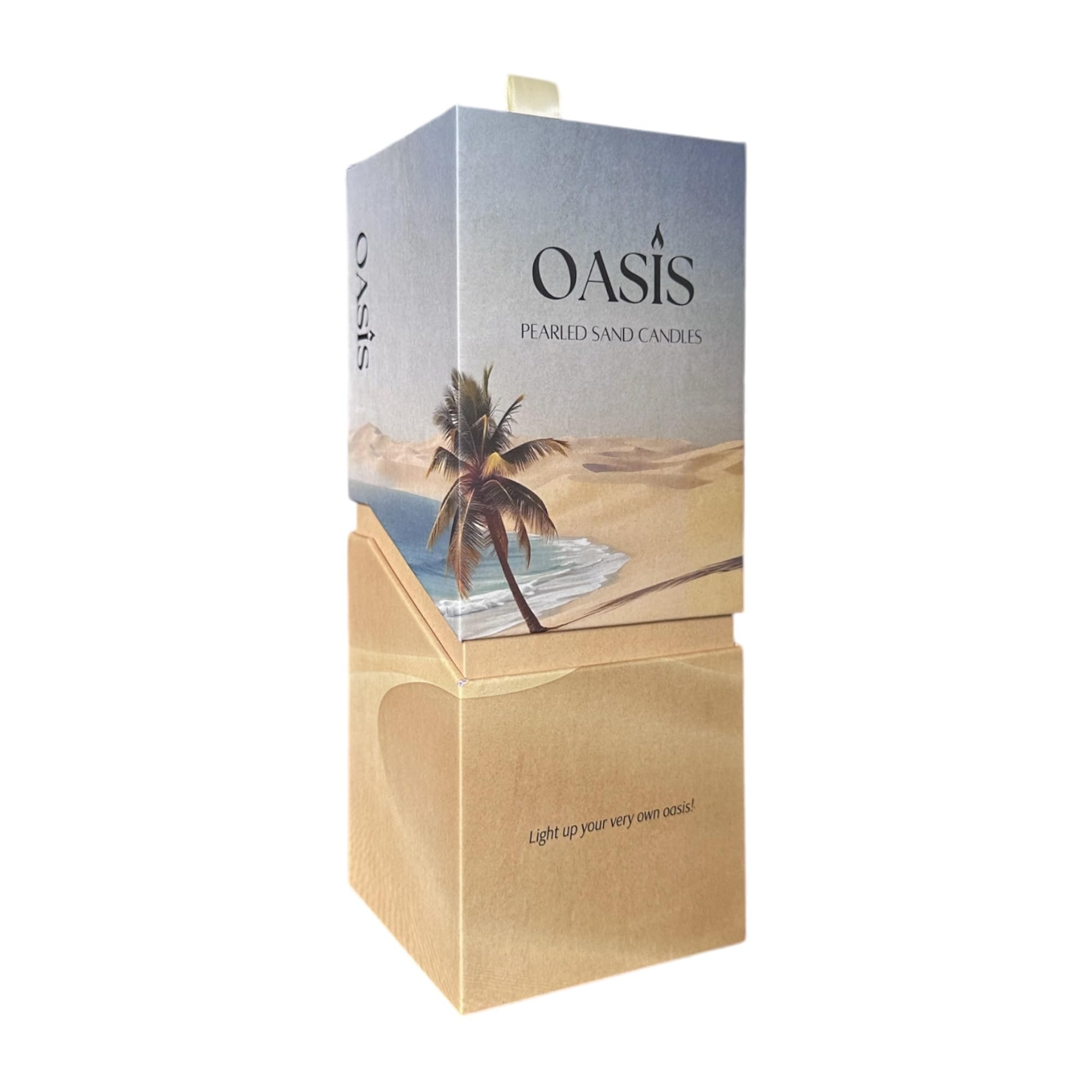Oasis Pearled Sand Candle - Non-Toxic & Paraffin-Free 30 Wicks Sand Candle with 120+ Burn Time (Sandalwood Vanilla)
| O