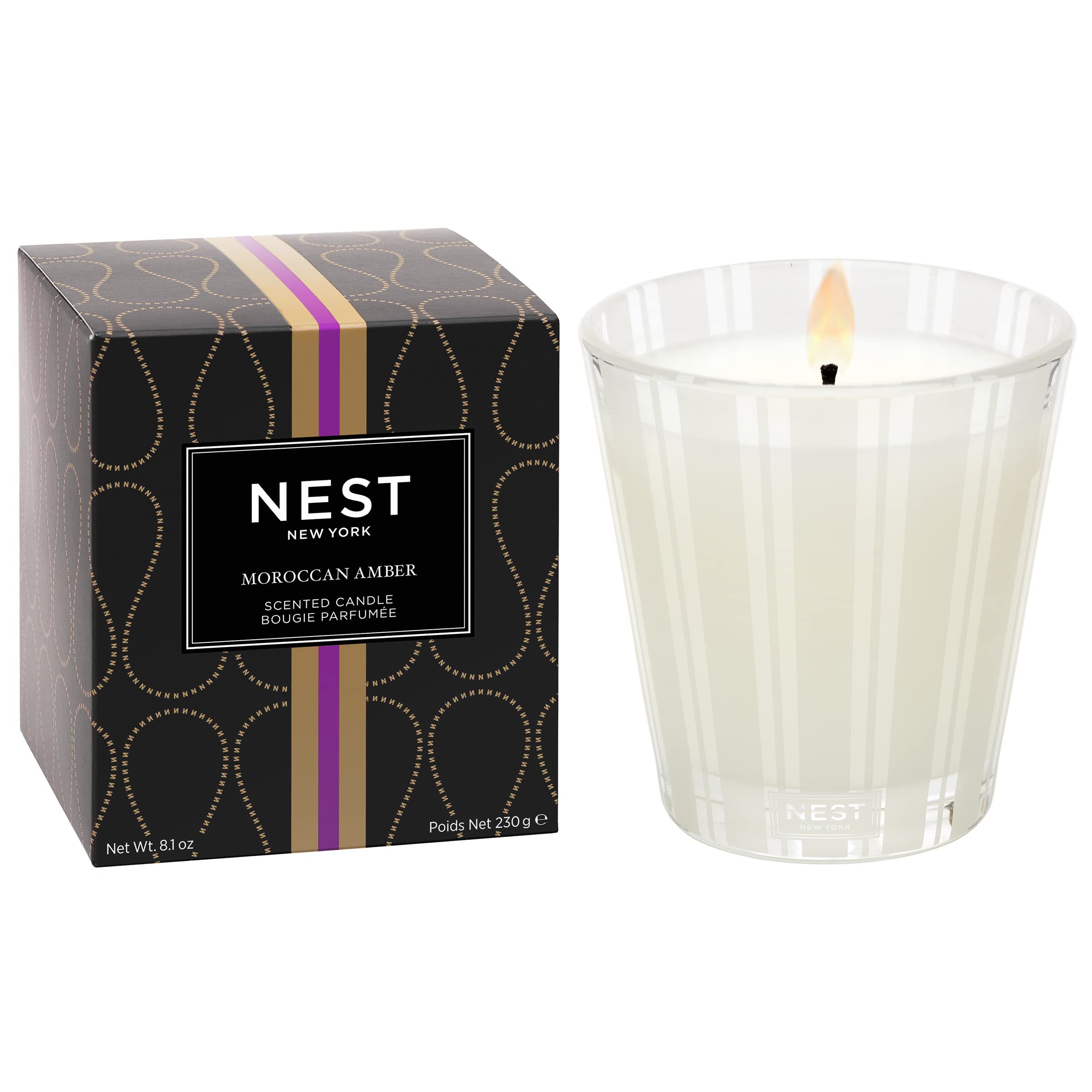 NEST New York Scented Classic Candle - Moroccan Amber - Up to 60-Hour Burn Time
| NEST New York 8.1 oz Scented Classic